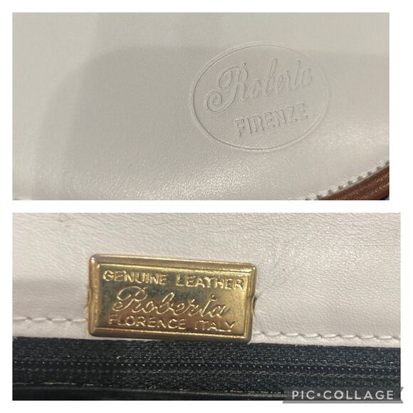 Roberta Firenze White Leather Crossbody Purse Shoulder Bag Slim Women’s Italy - Picture 9 of 10